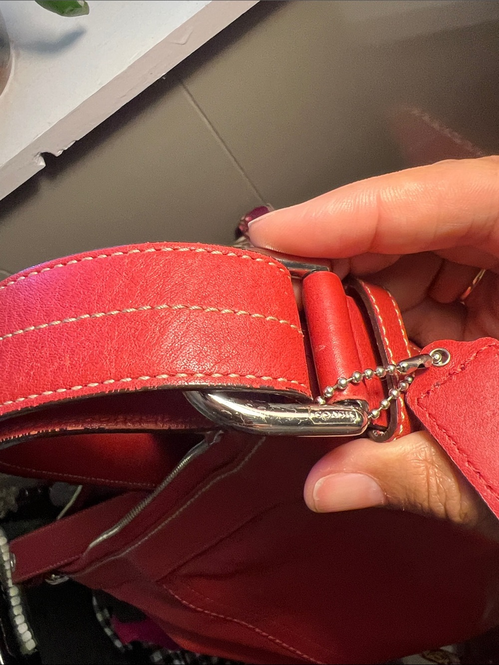 Coach 2008 Soho Convertible Red Hobo Leather Shoulder Bag - Picture 12 of 14